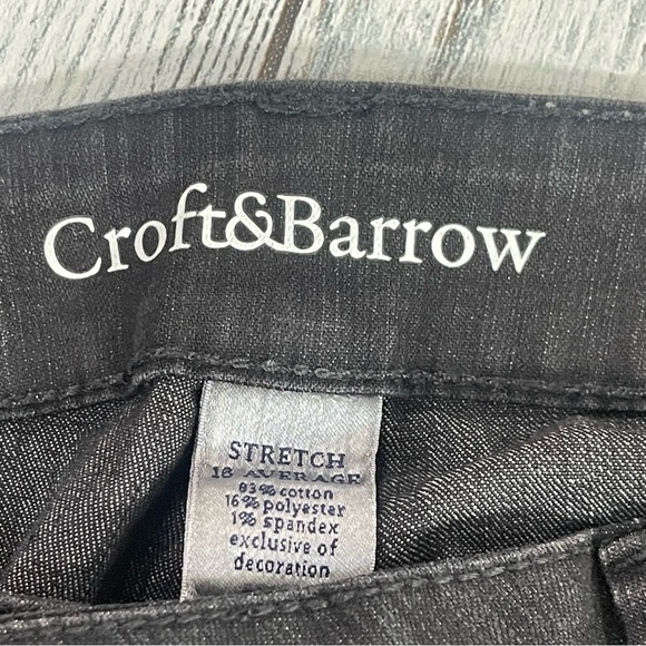Croft & Barrow Natural Fit High Waist Stretch Black Jeans 16 Average - Picture 3 of 6
